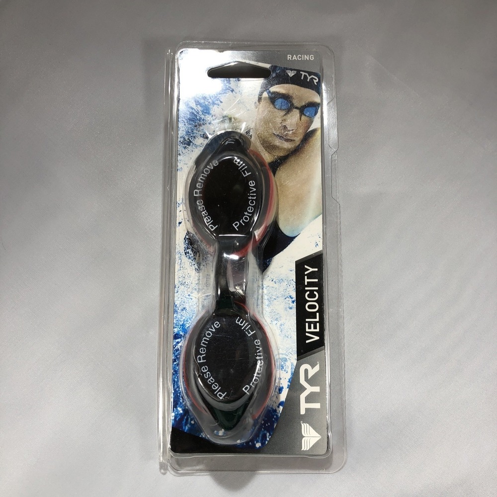 TYR VELOCITY SWIM GOGGLES FINA APPROVED ADULT FIT LOW PROFILE SMOKE